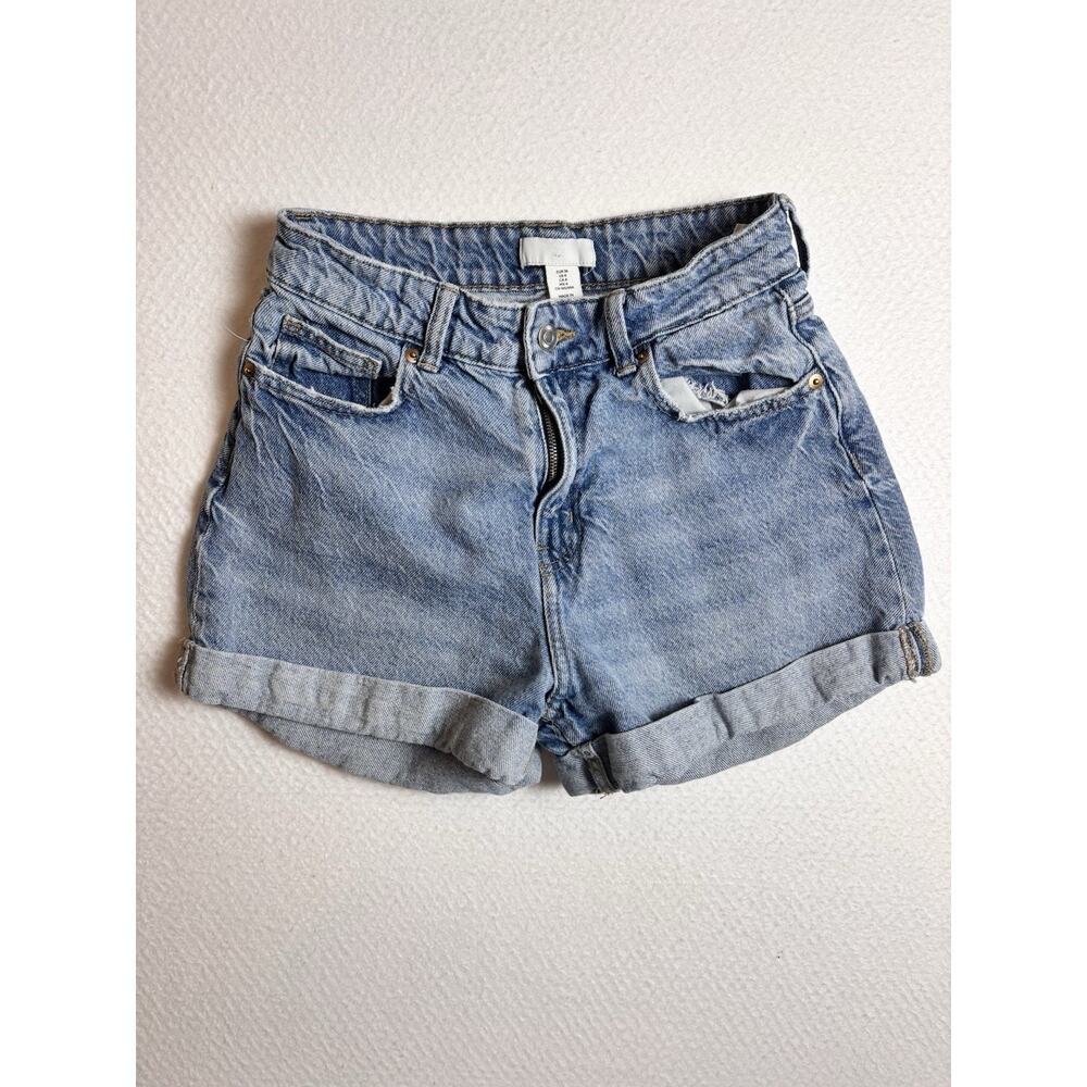 H&M Women's Denim Jean Shorts, Size 4, Blue